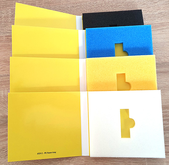 colorful trays for USB stick packaging